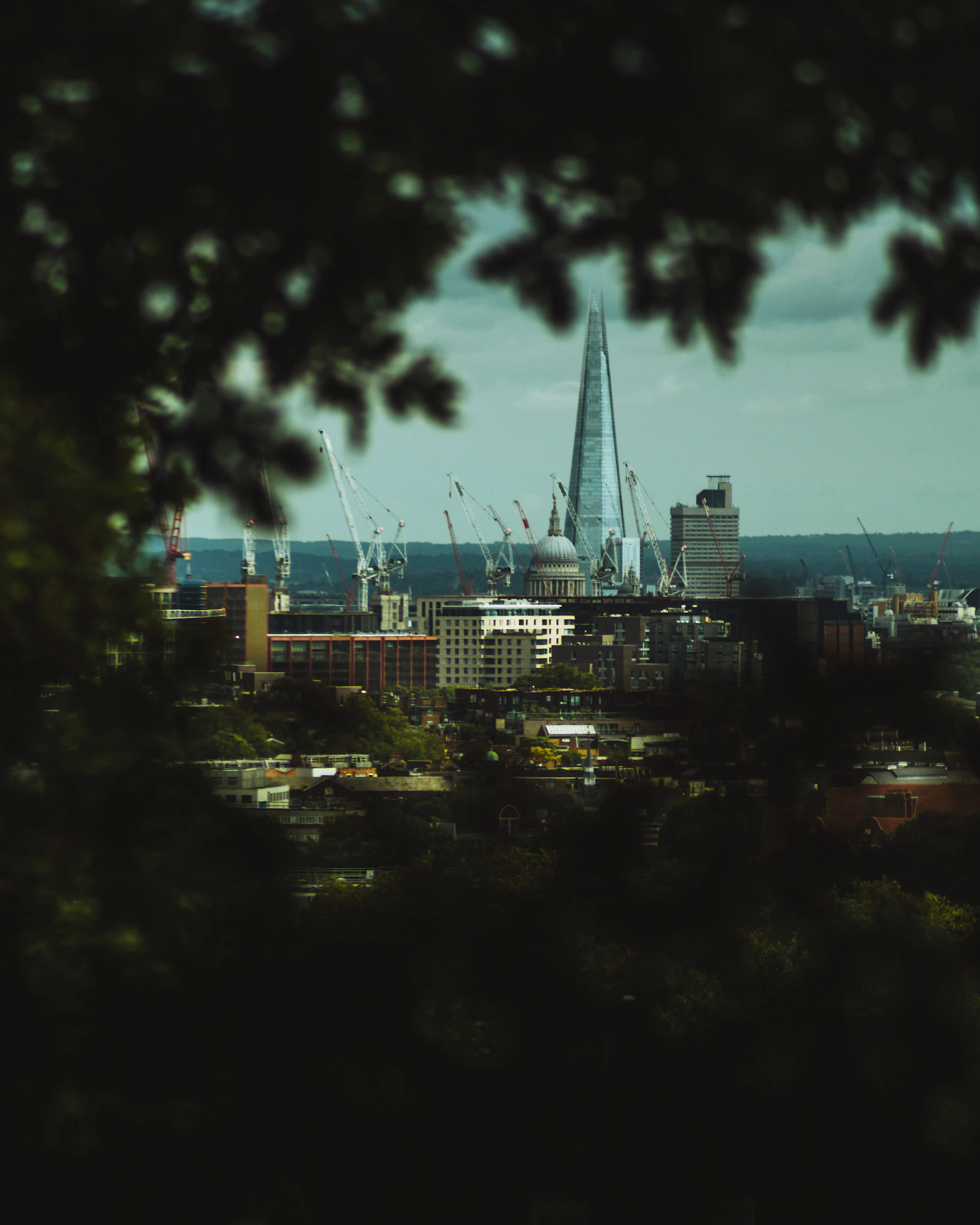 London skyline at night with The Shard - UK technology hub